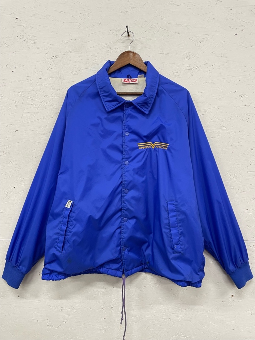 Vintage Winnipeg Aviation Embroidered Jacket, Size XL, Snap Closure